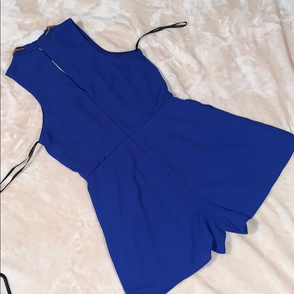Elegant look blue romper - Picture 3 of 5